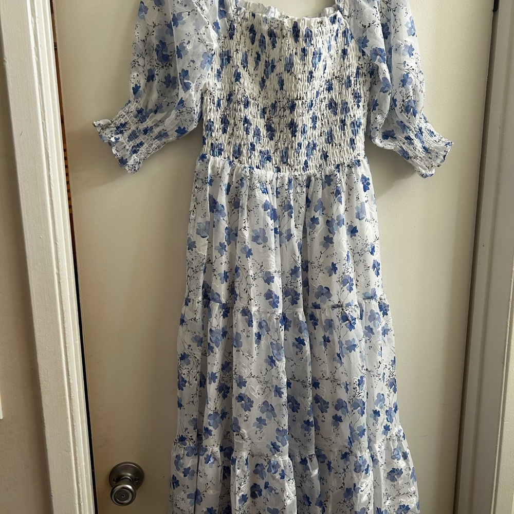 Floral Smocked Maxi Dress